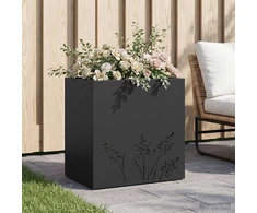 Sodo vazonas Juoda 50 x 30 x 49 cm Šaltai valcuotas plienas