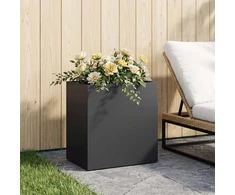 Sodo vazonas Juoda 50 x 30 x 50 cm Šaltai valcuotas plienas