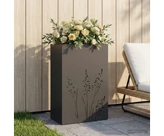 Sodo vazonas Juoda 50 x 30 x 75 cm Šaltai valcuotas plienas