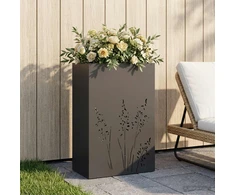 Sodo vazonas Juoda 50 x 30 x 75 cm Šaltai valcuotas plienas