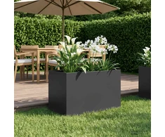 Sodo vazonas Juoda 50 x 40 x 40 cm Šaltai valcuotas plienas