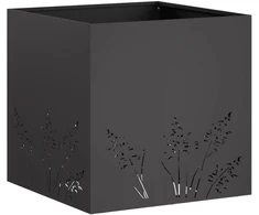 Sodo vazonas Juoda 50 x 50 x 49 cm Šaltai valcuotas plienas