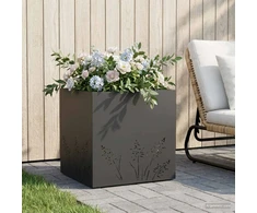 Sodo vazonas Juoda 50 x 50 x 49 cm Šaltai valcuotas plienas