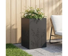 Sodo vazonas Juoda 50 x 50 x 75 cm Šaltai valcuotas plienas