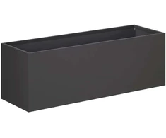 Sodo vazonas Juoda 60 x 20 x 20 cm Šaltai valcuotas plienas