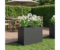 Sodo vazonas Juoda 60 x 30 x 50 cm Šaltai valcuotas plienas
