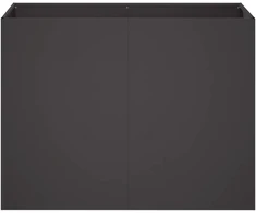 Sodo vazonas Juoda 80 x 40 x 60 cm Šaltai valcuotas plienas