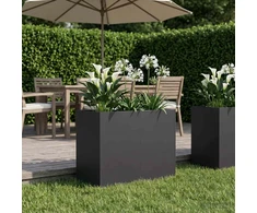 Sodo vazonas Juoda 80 x 40 x 60 cm Šaltai valcuotas plienas
