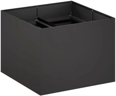 Sodo vazonas Juoda 80 x 80 x 60 cm Šaltai valcuotas plienas