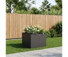 Sodo vazonas Juoda 80 x 80 x 60 cm Šaltai valcuotas plienas