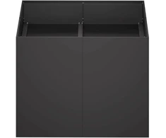 Sodo vazonas Juoda 80 x 80 x 60 cm Šaltai valcuotas plienas