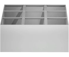 Sodo vazonas Sidabrinė 100 x 100 x 20 cm Galvanizuotas plienas