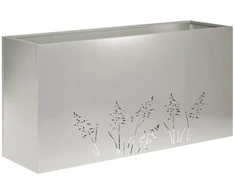 Sodo vazonas Sidabrinė 100 x 20 x 49 cm Nerūdijantis plienas