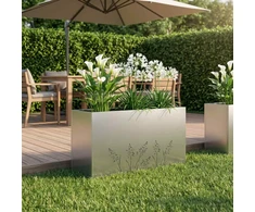 Sodo vazonas Sidabrinė 100 x 20 x 49 cm Galvanizuotas plienas