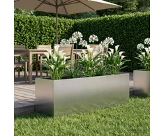 Sodo vazonas Sidabrinė 100 x 30 x 30 cm Galvanizuotas plienas