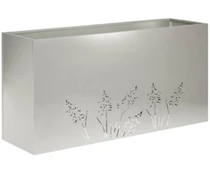 Sodo vazonas Sidabrinė 100 x 30 x 49 cm Nerūdijantis plienas