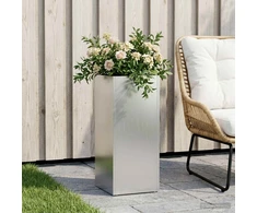 Sodo vazonas Sidabrinė 20 x 20 x 40 cm Galvanizuotas plienas