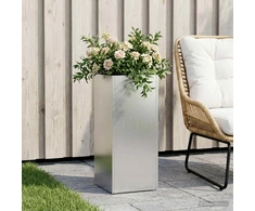 Sodo vazonas Sidabrinė 20 x 20 x 50 cm Galvanizuotas plienas