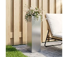 Sodo vazonas Sidabrinė 20 x 20 x 75 cm Galvanizuotas plienas
