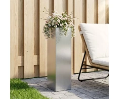 Sodo vazonas Sidabrinė 20 x 20 x 75 cm Galvanizuotas plienas