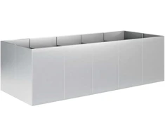Sodo vazonas Sidabrinė 200 x 80 x 60 cm Galvanizuotas plienas