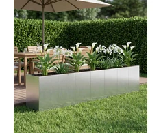 Sodo vazonas Sidabrinė 280 x 40 x 60 cm Galvanizuotas plienas