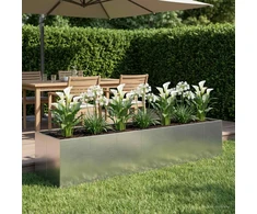 Sodo vazonas Sidabrinė 280 x 80 x 60 cm Galvanizuotas plienas