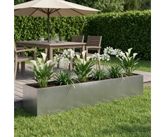 Sodo vazonas Sidabrinė 360 x 80 x 60 cm Galvanizuotas plienas
