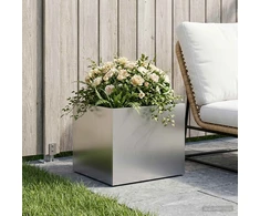 Sodo vazonas Sidabrinė 40 x 30 x 30 cm Galvanizuotas plienas