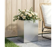 Sodo vazonas Sidabrinė 40 x 30 x 40 cm Galvanizuotas plienas