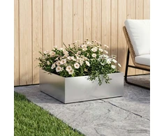 Sodo vazonas Sidabrinė 40 x 40 x 20 cm Galvanizuotas plienas