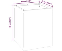 Sodo vazonas Cinkuota plienas 32 x 32 x 40 cm Cinkuota plienas