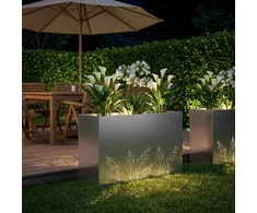 Sodo vazonas Sidabrinė 80 x 20 x 49 cm Galvanizuotas plienas