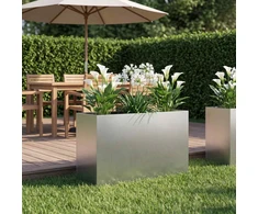 Sodo vazonas Sidabrinė 80 x 30 x 40 cm Galvanizuotas plienas