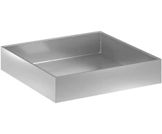Sodo vazonas Sidabrinė 80 x 80 x 20 cm Galvanizuotas plienas