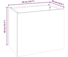 Sodo vazonas Cinkuota plienas 50 x 32 x 40 cm Cinkuota plienas