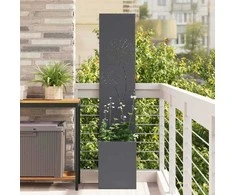 Sodo privatumo ekranas „Fretwork“ Antracitas 32 x 32 x 150 cm