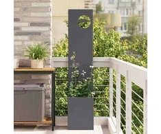 Sodo privatumo ekranas „Fretwork“ Antracitas 32 x 32 x 150 cm