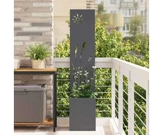 Sodo privatumo ekranas „Fretwork“ Antracitas 32 x 150 cm