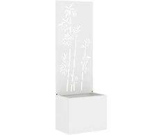 Sodo privatumo ekranas Gėlių Balta 50 x 32 x 150 cm