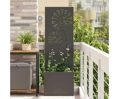 Sodo privatumo ekranas „Fretwork“ Juoda 50 x 32 x 150 cm