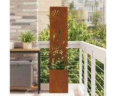 Sodo privatumo ekranas „Fretwork“ Rūdijanti 32 x 32 x 150 cm