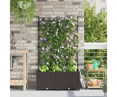 Sodo vazonas 2 vnt. Ruda 80 x 40 x 143 cm PP