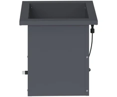 Sodo vazonas su LED 2 vnt. Antracitas 30 x 30 x 30 cm Plienas