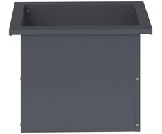 Sodo vazonas su LED 2 vnt. Antracitas 30 x 40 x 30 cm Plienas