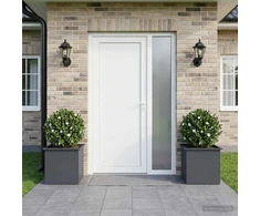 Sodo vazonas su LED 2 vnt. Antracitas 50 x 50 x 48 cm Plienas