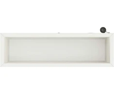 Sodo vazonas su LED 2 vnt. Balta 30 x 100 x 30 cm Plienas