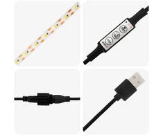 Sodo vazonas su LED 2 vnt. Balta 30 x 40 x 30 cm Plienas