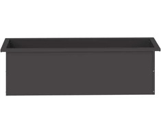 Sodo vazonas su LED 2 vnt. Juoda 30 x 100 x 30 cm Plienas