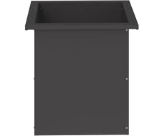 Sodo vazonas su LED 2 vnt. Juoda 40 x 40 x 40 cm Plienas